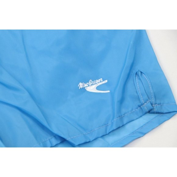 Vintage 80s MacGregor Womens Size Medium Spell Out Nylon Shorts Baggies Blue USA - Picture 3 of 8